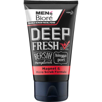 MEN's Biore Facial Foam Double Scrub Deep Fresh 100g
