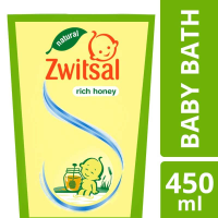Zwitsal Baby Shower Sabun Mandi Bayi Refill Milk&Honey 450Ml