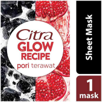 Citra Glow Recipe Sheet Mask Activated Charcoal + Pomegranate 25g