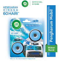 AIR WICK Pengharum Mobil Vent Clip Water Burst 2x8g