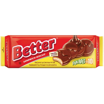 Better Sandwich Biscuit Fun Bites Vanilla Cream 100 g