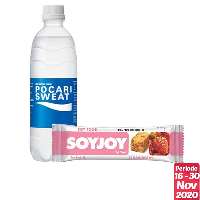 POCARI SWEAT Ion Supply Drink 500ml + SOYJOY Strawberry 30g