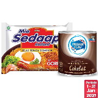 FRISIAN FLAG Kental Manis Cokelat 370g + Sedaap Mie Goreng 90g