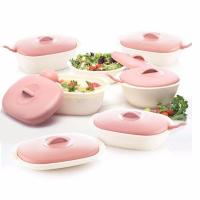 Verona Wadah Saji Makanan Exclusive 7 Buah Per Set Gading Pink Pastel