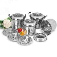 Best Seller Panci Eropa Pot Dilengkapi Steamer / Kukusan 4 Pcs - Silver