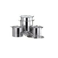 Best Seller Panci Stock Pot Jumbo Dilengkapi Kukusan / Steamer Aneka Ukuran Untuk Mengukus & Masakan Berkuah Banyak - 4 Buah