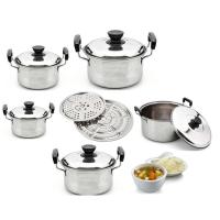 Bestware Panci Set 5 Pcs Dilengkapi Tutup & Steamer Kukusan