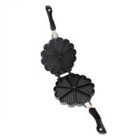 Cake Molds Cetakan Waffle Pan Untuk Masak Kompor - Bentuk Hati Susun 7 - Hitam