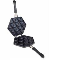 YVETTE Cetakan Samosa Triangle Waffle Pan Hitam