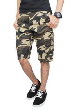 Gudang Fashion Celana Jogger Pendek CLN_798 Loreng Hijau 27