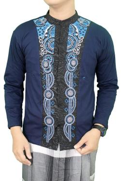 Gudang Fashion - Kemeja Koko Muslim Panjang - Biru Tua / KKL 38 - L