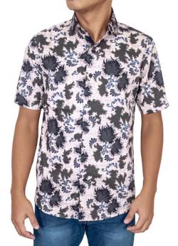 Gudang Fashion - Slimfit Short Sleeve Male Batik-Putih-XL