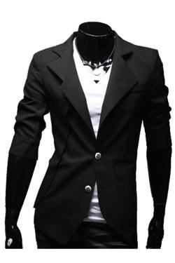 Gudang Fashion Blazer Slim Fit Korea Hitam XL