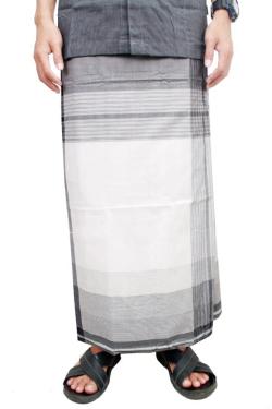 Gudang Fashion Sarung Laki-laki Hitam Putih One Size