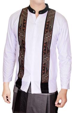 Gudang Fashion Baju Koko Lengan Panjang KOK 1575 A Putih One Size