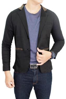 Gudang Fashion Semi Jas Modern Hitam One Size