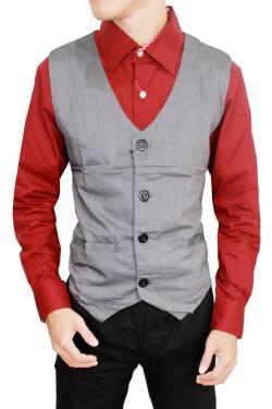 Gudang Fashion Rompi Formal Abu Muda One Size