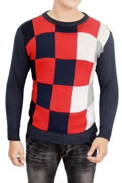 Gudang Fashion Sweater Rajut Keren Kombinasi Warna One Size