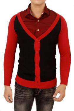 Gudang Fashion-Cardigan Keren One Size Hitam Kombinasi CAR 560-A