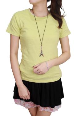 Gudang Fashion-Kaos Perempuan Warna Polos S Hijau Melon
