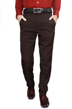 Gudang Fashion Men Slim Fit Long Pants Cokelat Tua 35