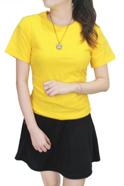 Gudang Fashion Kaos Polos O Neck POLW 05 Kuning Kenari L