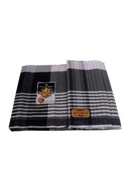 Gudang Fashion Sarung SRG 13 Hitam Kombinasi Abu Free Size