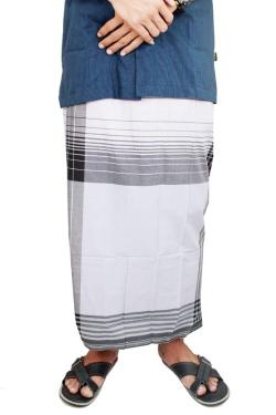 Gudang Fashion Sarung Sholat Anak Laki SRG 81 A Hitam Putih