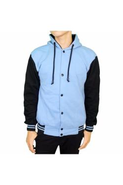Gudang Fashion Jaket Fleece Casual JAK 2224 A Biru Muda