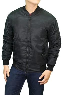 Gudang Fashion Jaket Bomber Keren JAK 2246 A Hitam