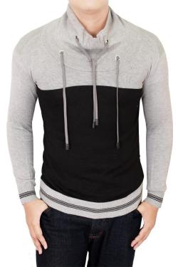 Gudang Fashion Harajuku Sweaters SWE 693 A Hitam Abu