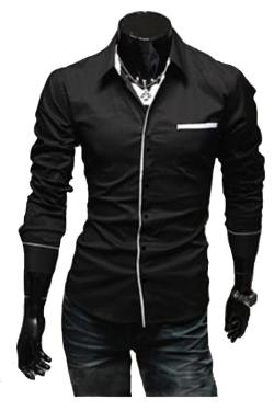 Gudang Fashion Kemeja Pria LNG 1061 Hitam M