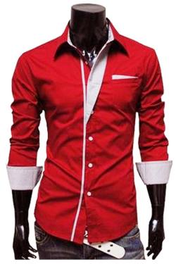 Gudang Fashion Kemeja Panjang LNG 1214 Merah L