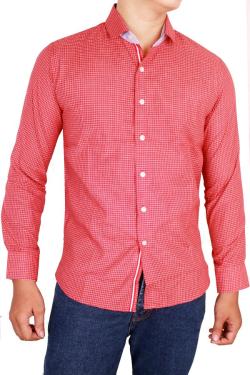 Gudang Fashion Baju Slim Fit Casual Merah Muda XL