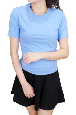 Gudang Fashion Kaos Polos O Neck POLW 16 Biru Muda S