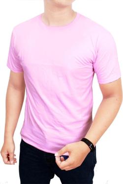 Gudang Fashion Kaos Polos O Neck Pink Muda S