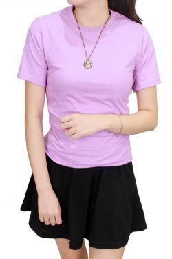 Gudang Fashion Kaos Polos O Neck POLW 10 Ungu Muda XL