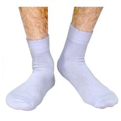 Gudang Fashion-Mens Formal Socks One Size Putih