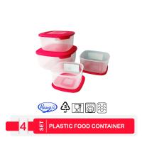 Hawai Gaviota Wadah Makanan isi 3 Merah Pink