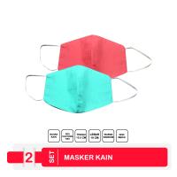Adelaides Masker Kain 2 Lapis dengan Selipan untuk Tisu set isi 2 Warna Random