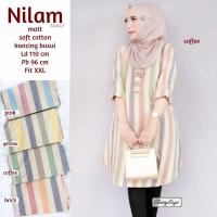 TUNIC DRESS GAMIS REMAJA BLOUSE OOTD HIJAB LEBARAN NILAM TUNIK