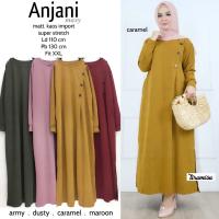 TUNIC DRESS GAMIS REMAJA BLOUSE OOTD HIJAB LEBARAN ANJANI MAXY