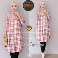 TUNIC DRESS GAMIS REMAJA BLOUSE OOTD HIJAB ANIDA LONG TUNIK