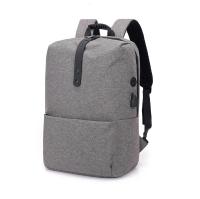 TR9 Ransel Kanvas Laptop Macbook Import - Abu abu