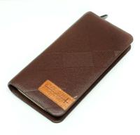 WL9 Dompet Panjang Pria PU Leather - Coklat M2