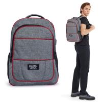 Martinversa TP1 Tas Polo Pria Laptop USB Charger Sekolah Kerja Kanvas Polyester - Abu abu