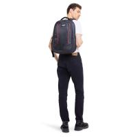 Martinversa TP2 Tas Polo Pria Laptop USB Charger Sekolah Kerja Kanvas Nylon - Hitam