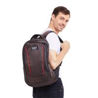 Martinversa TP2 Tas Polo Pria Laptop USB Charger Sekolah Kerja Kanvas Nylon - Coklat