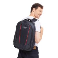 Martinversa TP3 Tas Polo Pria Laptop USB Charger Sekolah Kerja Kanvas Nylon - Hitam