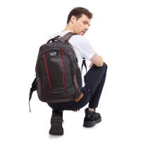 Martinversa TP3 Tas Polo Pria Laptop USB Charger Sekolah Kerja Kanvas Nylon - Coklat